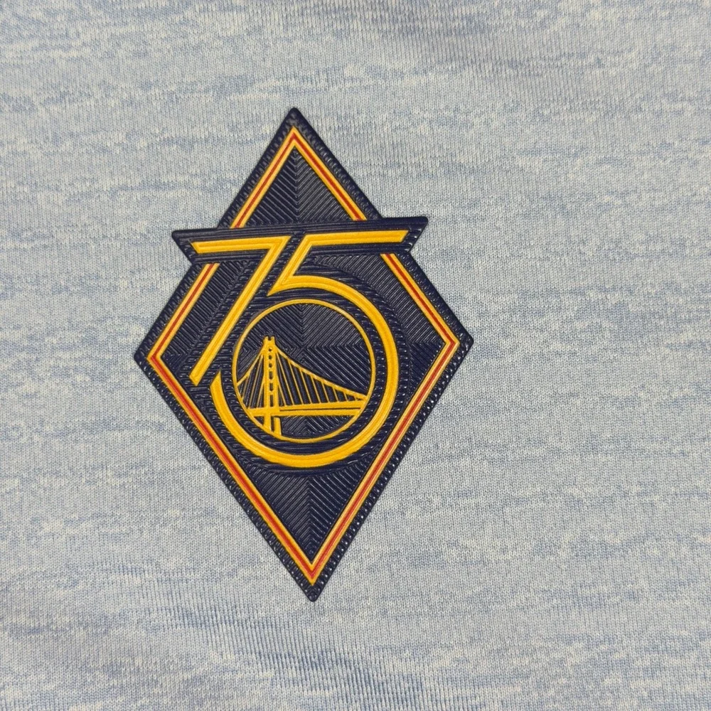 Nike Mens Golden State Warriors NBA 75th Anniversary Dri-FIT Polo Shirt Blue 3XL